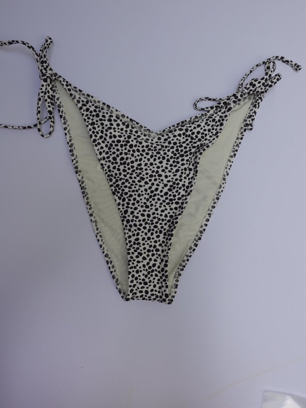 Aerie high cut cheekiest bikini bottom in animal print black white NWT $26